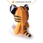 Papercraft niedliches Babytiger für Kinder