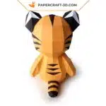 Papercraft bebê tigre fofo para criança, vista 5