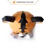 Papercraft bebê tigre fofo para criança, vista 6