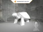 Papercraft de tortue en origami 3D