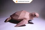 Papercraft de tortue de mer en origami