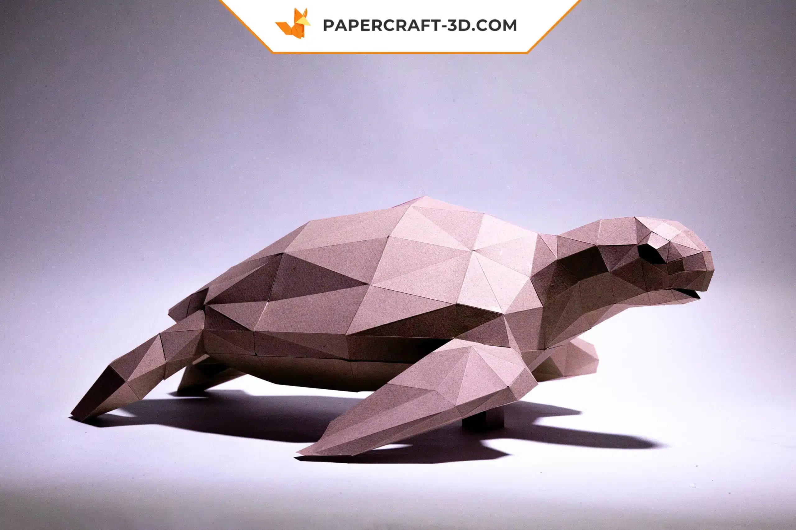 Papercraft tortue de mer origami papier 3D à télécharger en PDF