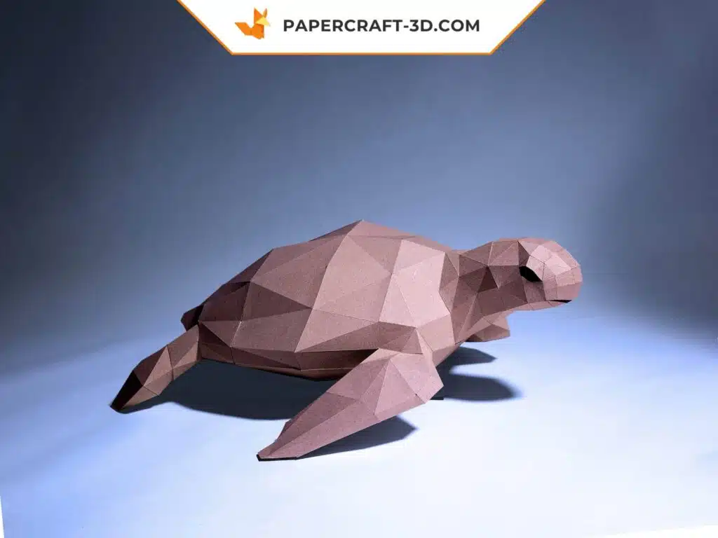 Papercraft de tortue de mer en origami