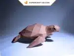 Papercraft de tortue de mer en origami