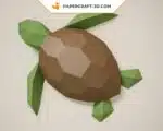 Papercraft kleiner Meeresschildkröten als 3D-Origami für die Wand, Ansicht 7