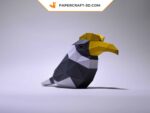 Papercraft tucano e bucerotide in origami 3D