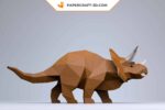 Papercraft von Triceratops in 3D-Origami