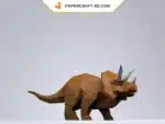 Papercraft Tricératops origami papier 3D