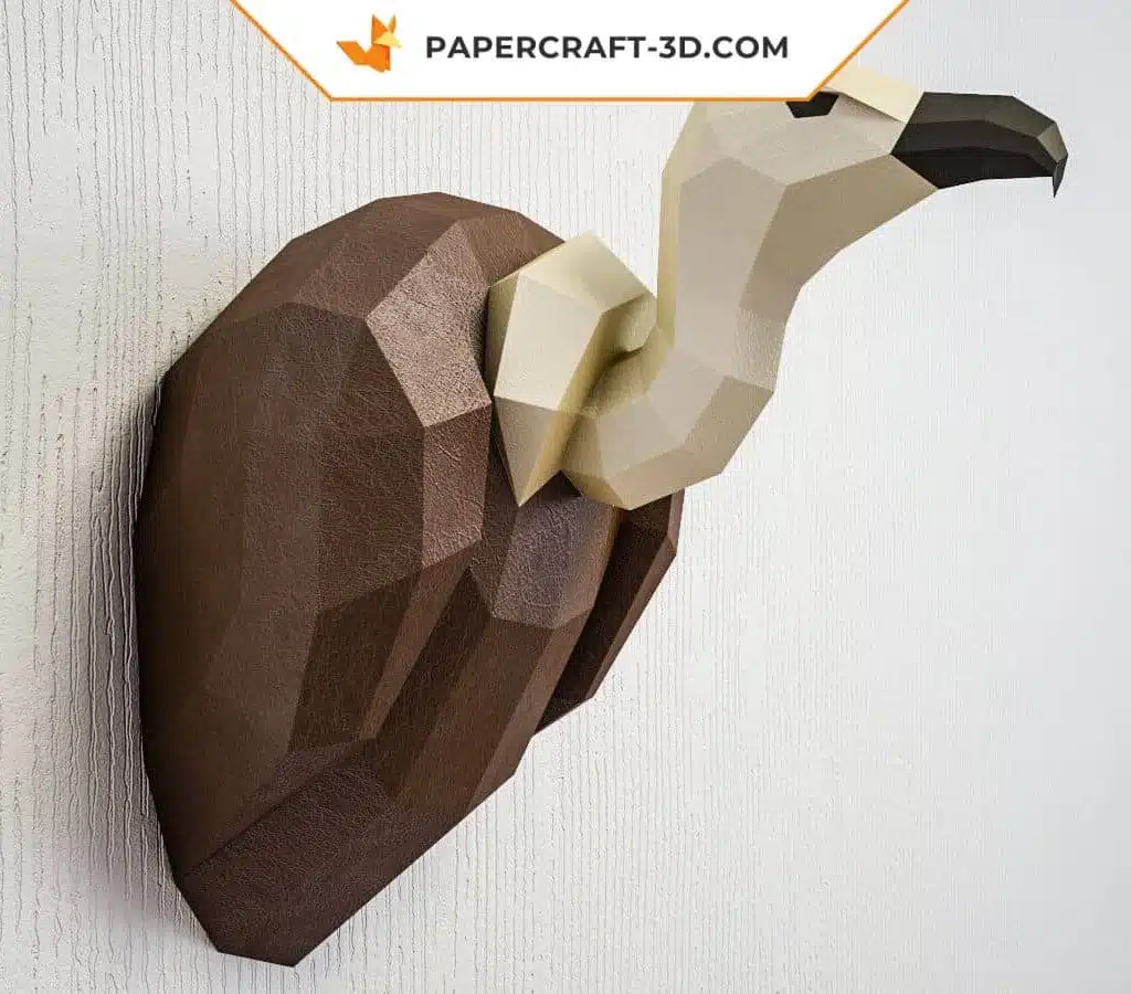Papercraft buitre en origami 3D