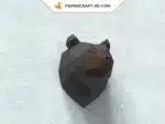 Papercraft trophée grizzly en origami 3D