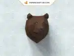 Papercraft trophée grizzly en origami 3D