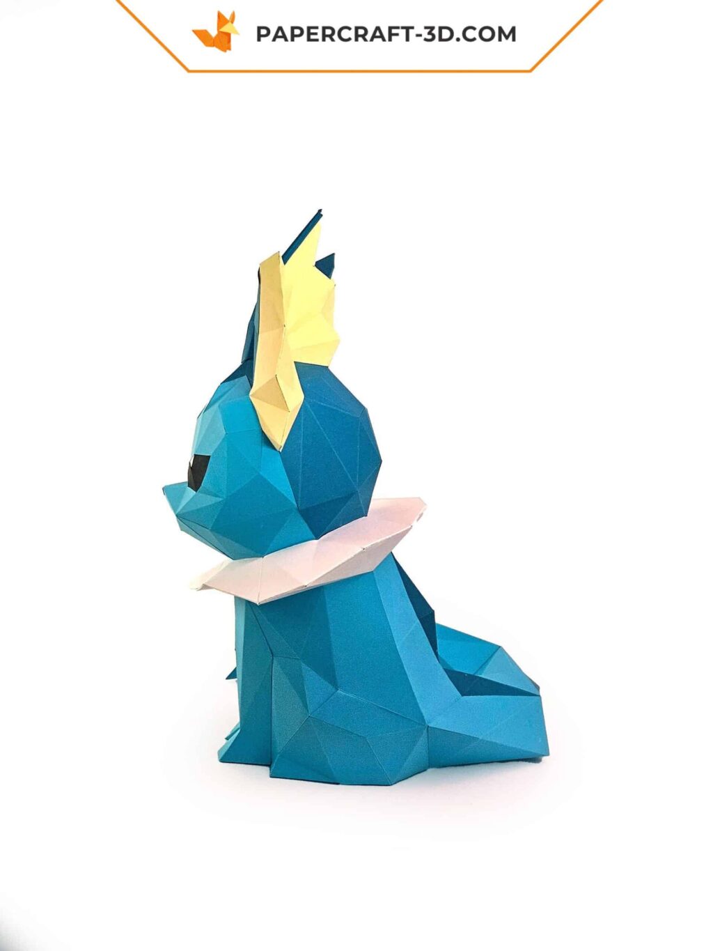 Papercraft de Vaporeon Pokémon em origami 3D