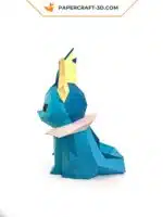 Aquali Pokémon Papercraft als 3D-Origami, 3D-Modell