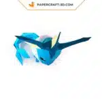 Aquali Pokémon Papercraft als 3D-Origami, Ansicht 2, Ansicht 2