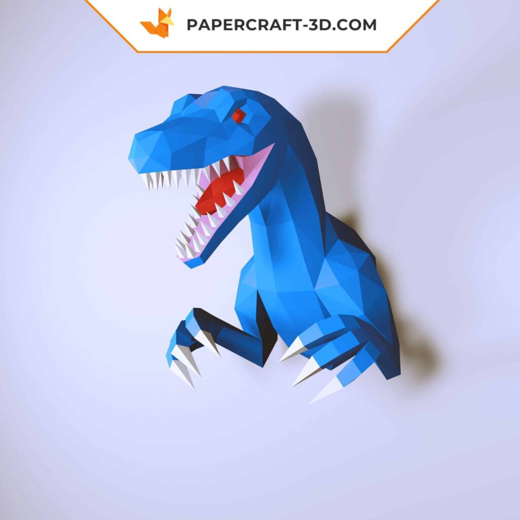 Papercraft di velociraptor in origami