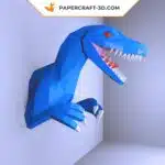 Velociraptor origami papercraft, view 5