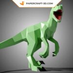 Papercraft of velociraptor in origami