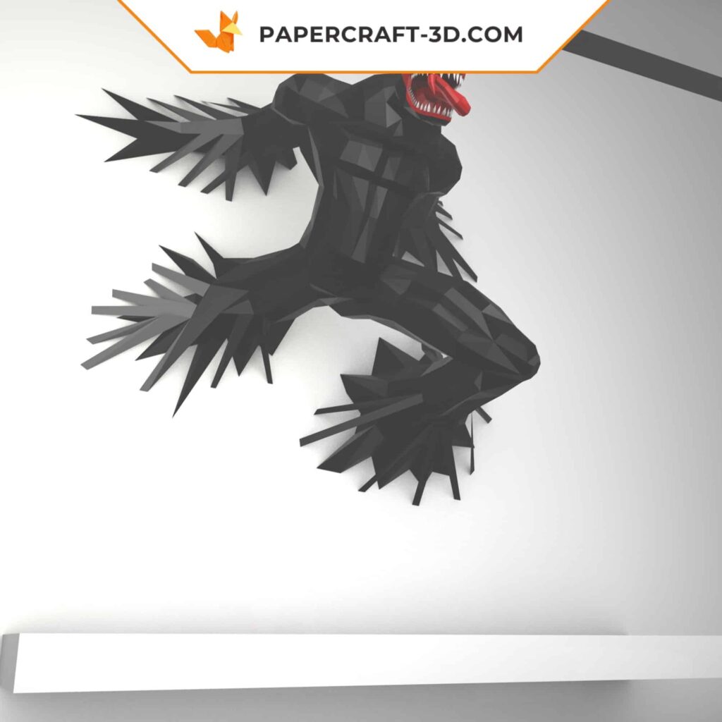 Papercraft of Venom in 3D origami