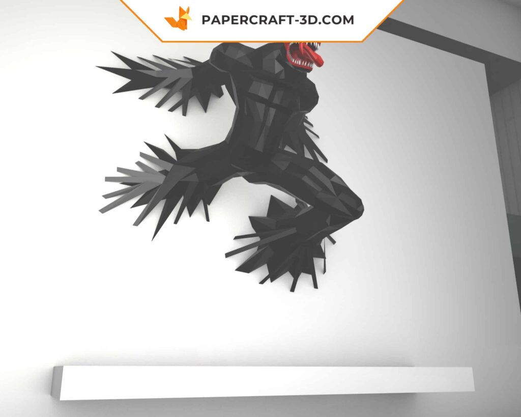 Papercraft Venom em origami 3D