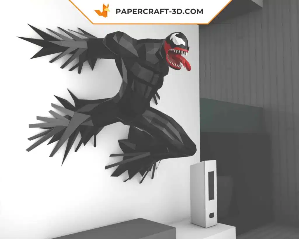 Papercraft Venom in origami 3D