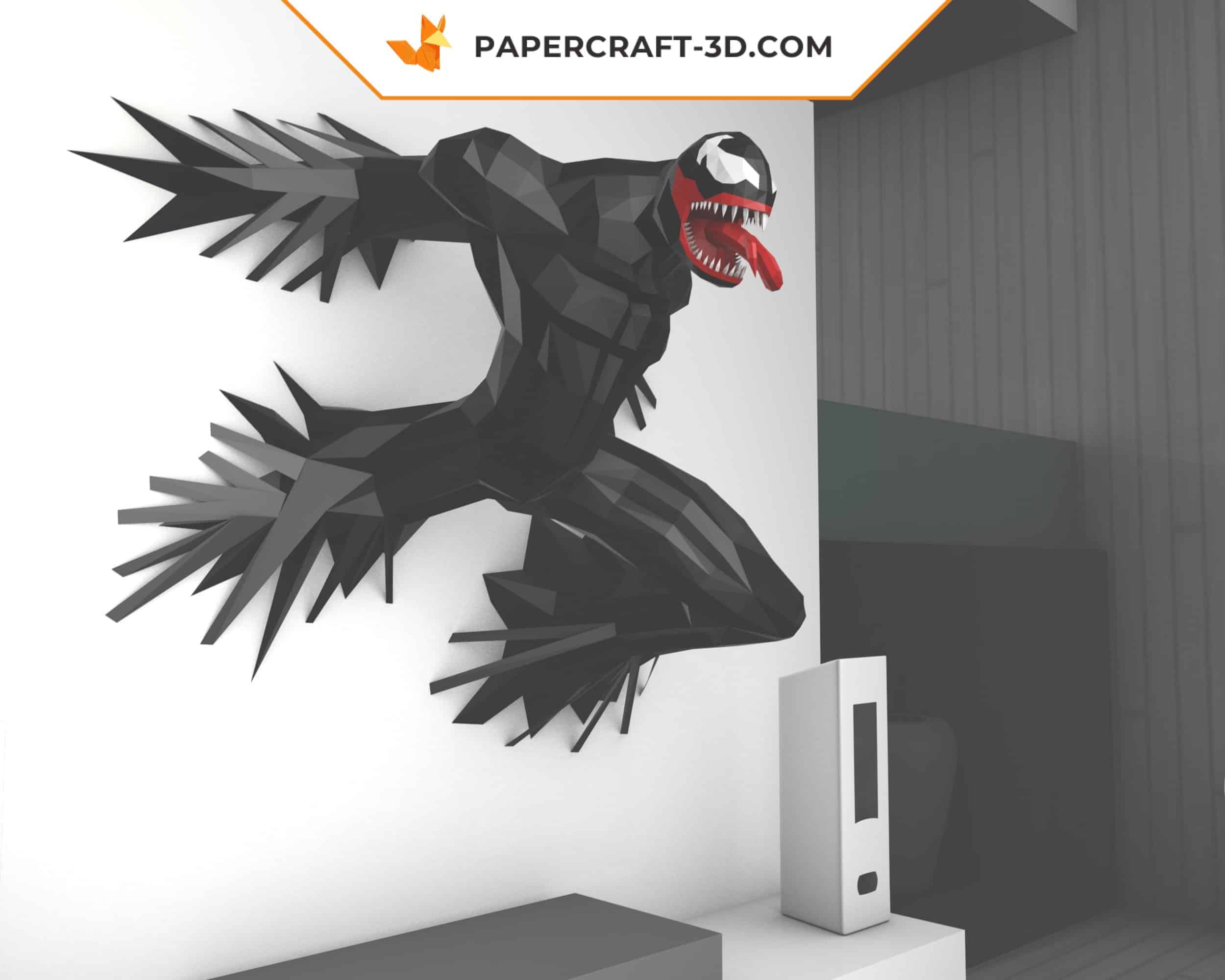 Papercraft of Venom in 3D origami Papercraft of Venom in 3D origami