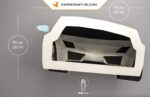 Papercraft de carro Lamborghini Gallardo em origami 3D