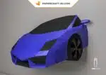 Papercraft voiture Lamborghini en origami, weergave 9
