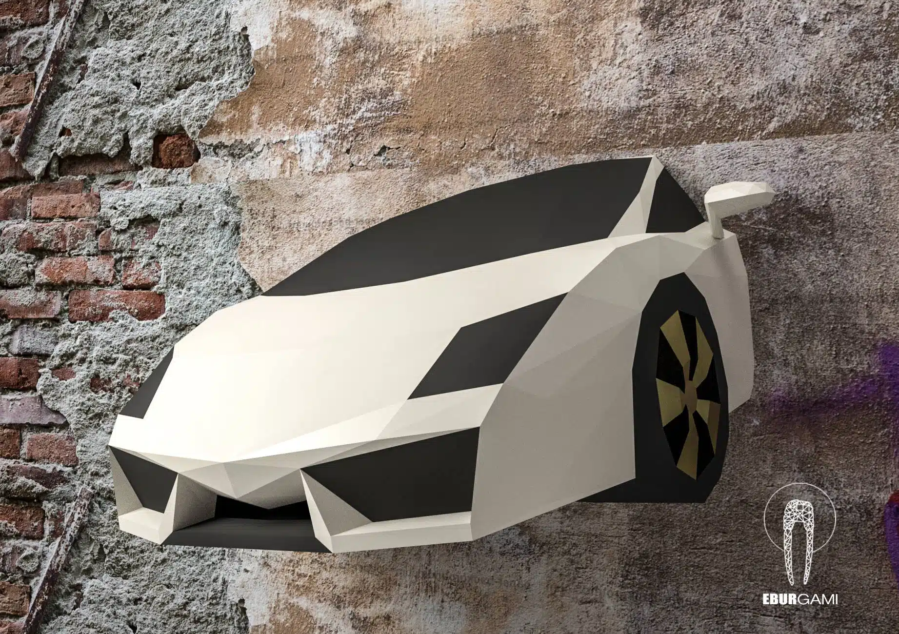 Papercraft de carro Lamborghini Gallardo em origami 3D Papercraft de carro Lamborghini Gallardo em origami 3D