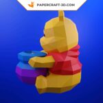 Papercraft von Winnie Puuh als 3D-Origami