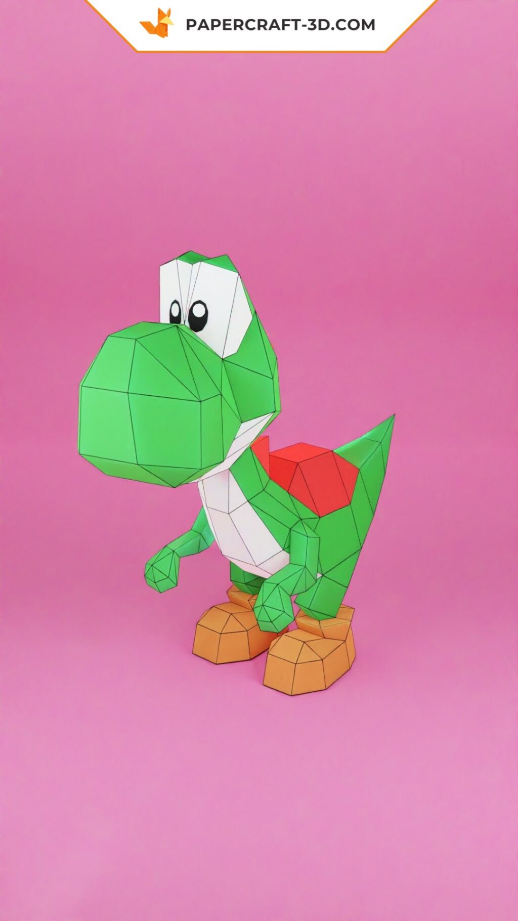 Papercraft Yoshi em origami 3D