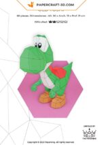 Papercraft Yoshi en origami 3D