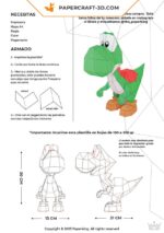 Papercraft Yoshi en origami 3D