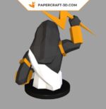 Papercraft Zeus en origami 3D