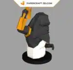 Papercraft Zeus modèle 3D en origami papier, weergave 8