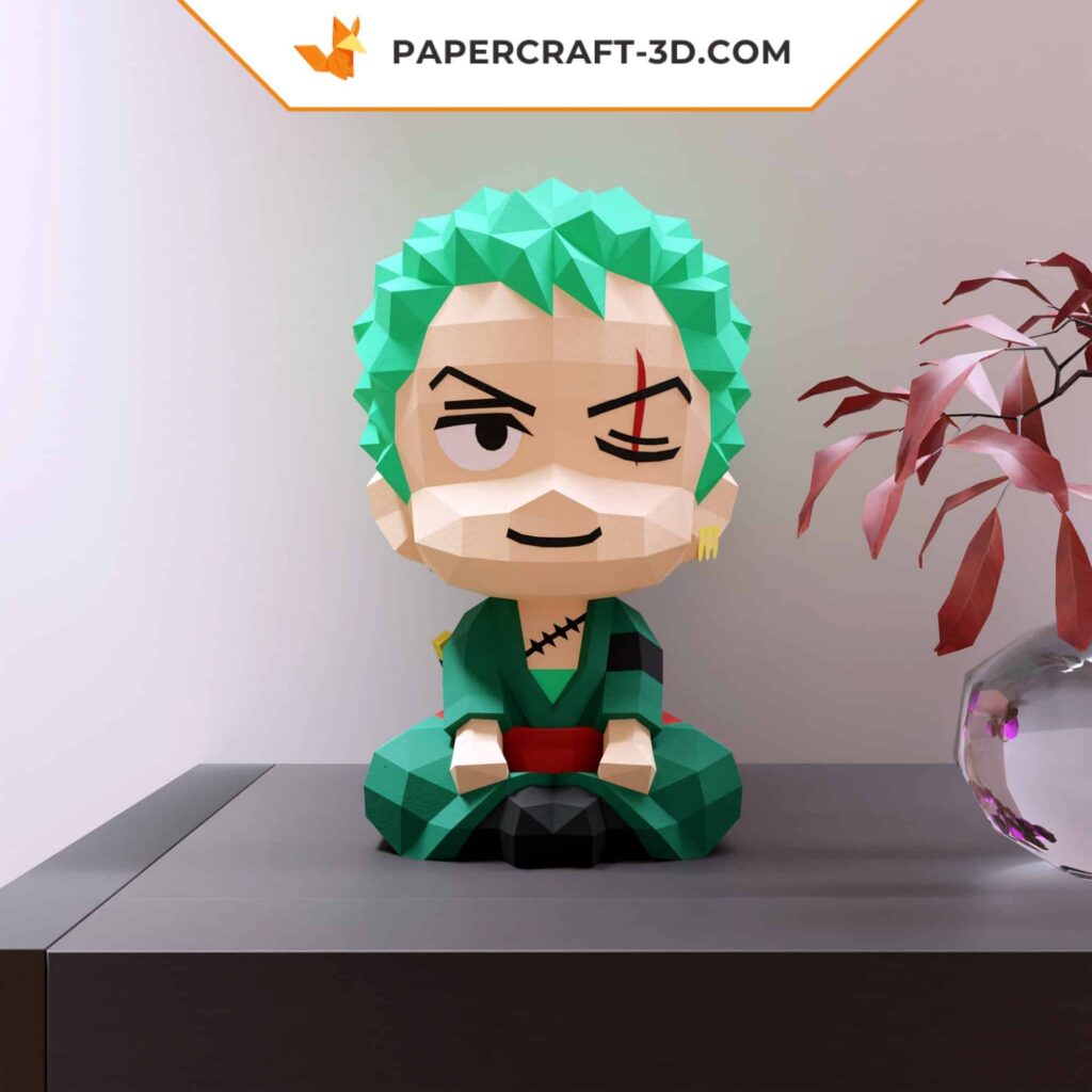 Papercraft Zoro cane in origami 3D