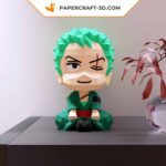 Papercraft Zoro dog in 3D origami