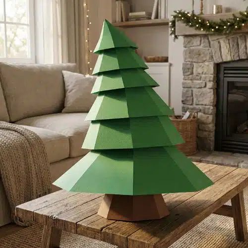 Papercraft arbre de Noël en origami