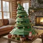 Papercraft arbre de Noël en origami, vue 3