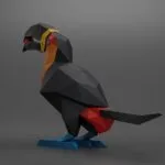 Papercraft di tucano in origami 3D