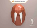 Papercraft Walrosskopf im Origami