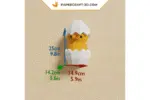 Papercraft pintinho em um ovo em origami 3D