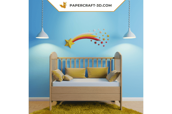 Papercraft d'étoile filante en origami Papercraft d'étoile filante en origami