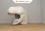 Papercraft maschera T‑Rex in origami, vista 2