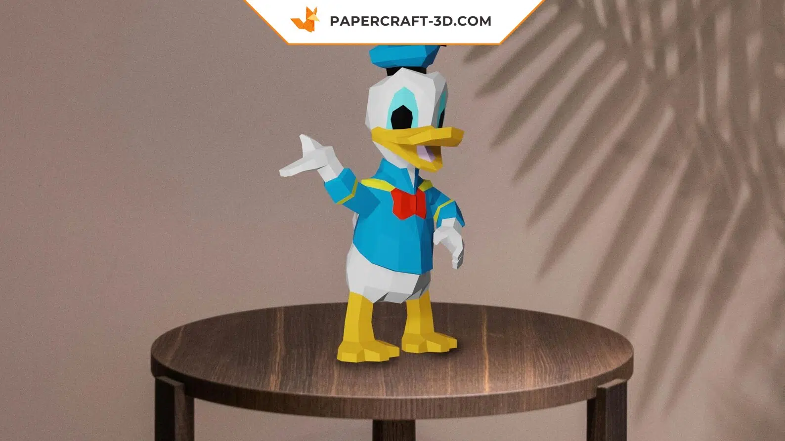 Papercraft de Donald Duck en origami 3D, weergave 6
