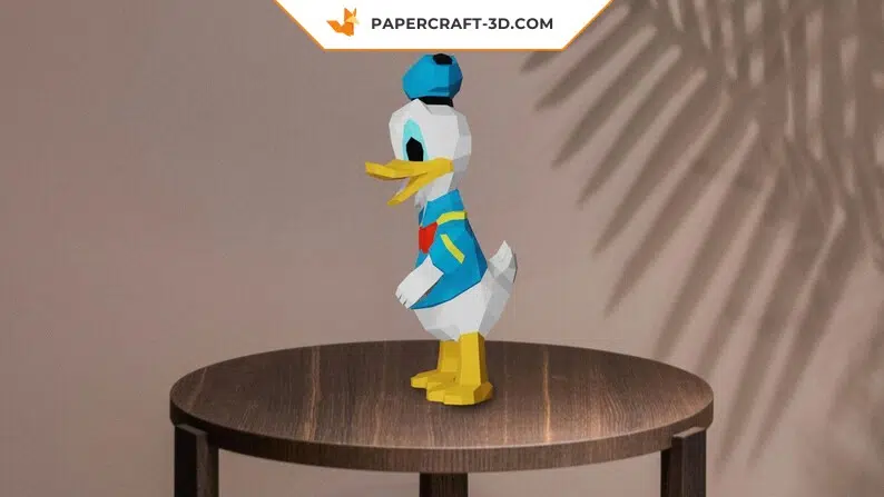 Papercraft de Donald Duck en origami 3D, weergave 7