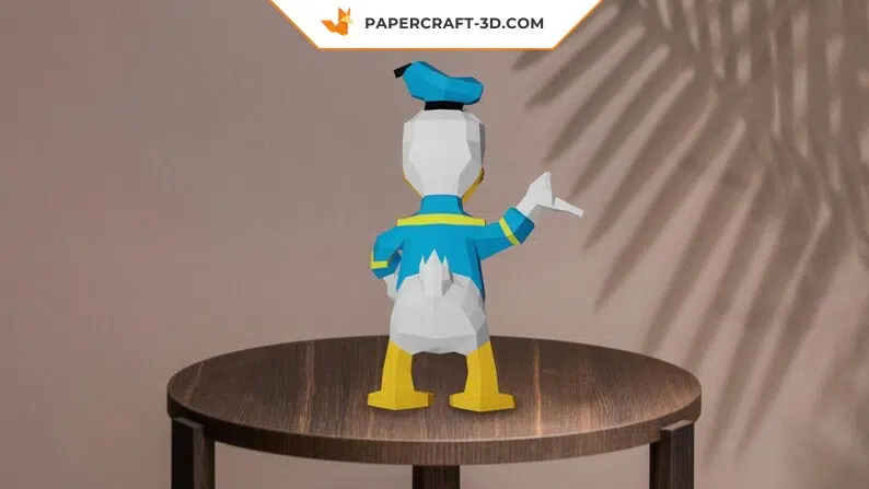 Papercraft de Donald Duck en origami 3D, weergave 8