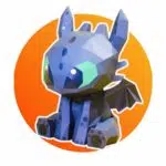 Papercraft de dragon Fury Nocturne en origami, weergave 2