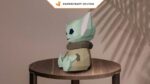 Papercraft de Grogu bebê Yoda em origami 3D