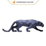 Papercraft de panthère noire en origami 3D