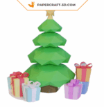 Papercraft árbol de Navidad en origami